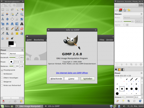 Gimp liegt in der Version 2.6 vor.