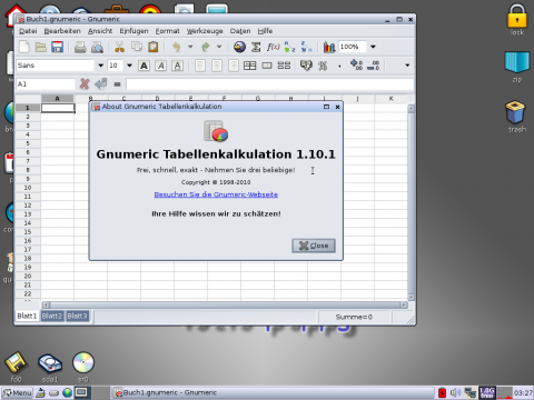 Die Tabellenkalkulation Gnumeric