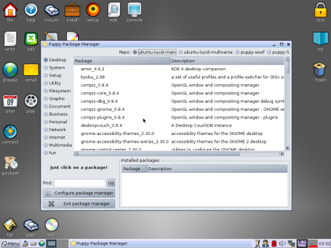 Der Puppy Package Manager mit weiterer Software