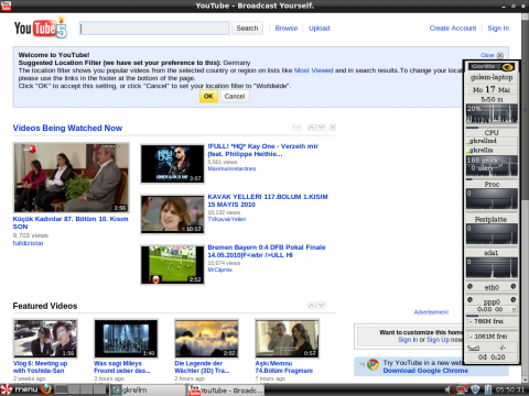Auch an die Youtube-Webseite haben die Entwickler gedacht.