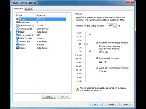 VMware Workstation 7.1 - neue Speichereinstellungen
