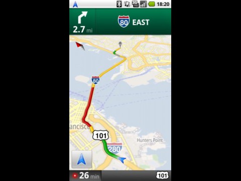 Google Maps Navigation mit Kartenansicht