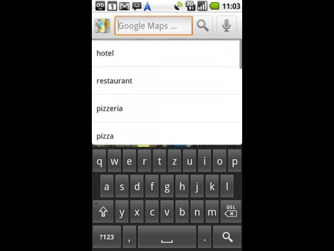 Google Maps Navigation - Suchfunktion