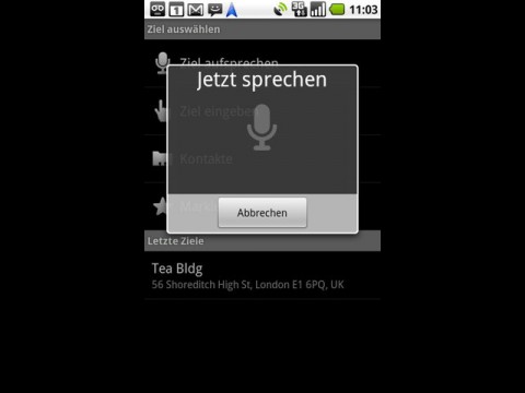 Google Maps Navigation mit Sprachsteuerung