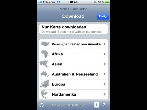 Download-Ansicht im iPhone