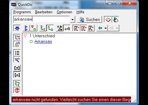 Wie schreibt sich eigentlich dieser US-Bundesstaat? Quickdic hilft.