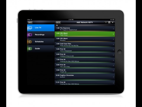 Elgato-EyeTV-iPad-Anwendung - Sender&uuml;bersicht
