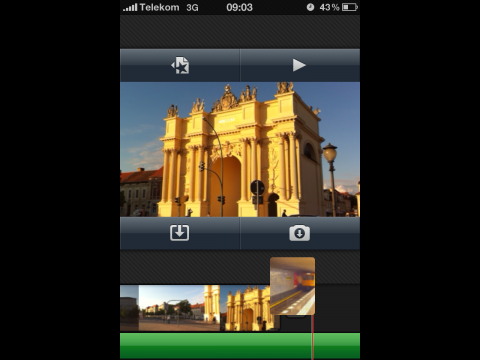 Clips lassen sich per Drag & Drop umsortieren.