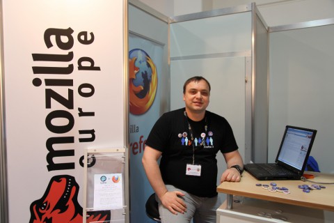 Mozilla war erstmals mit einem Stand vertreten.