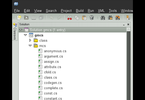 Die Monodevelop IDE in Version 2.4