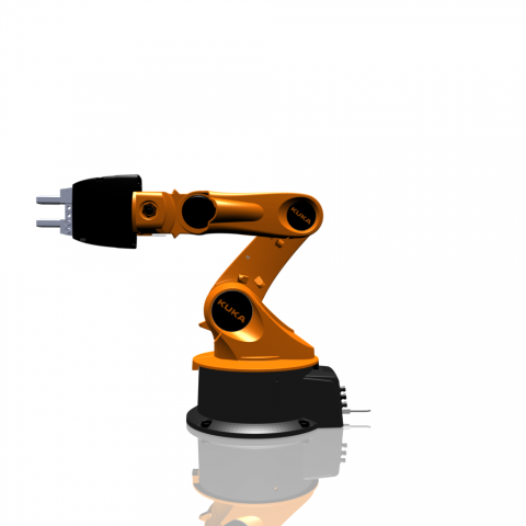 ... auf dem ein Roboterarm sitzt. (Bild: Kuka)
