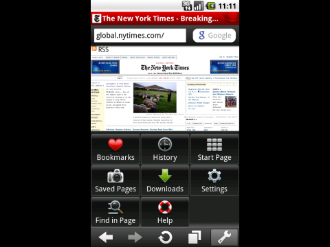 Opera Mini 5.1 auf Android - Browser-Einstellungen