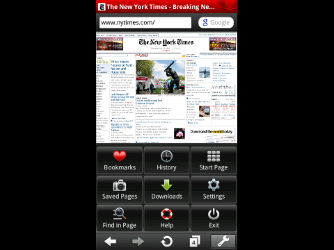 Opera Mobile 10.1 f&uuml;r S60 - Optionsdialog