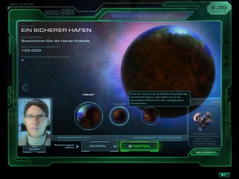 Die Missions-Briefings sind sehr kurz gehalten.