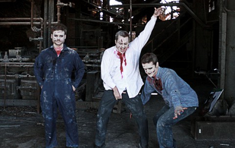 Beyond Black Mesa - Filmteam hat Spa&szlig;, geschminkt als Ravenholm-Zombies