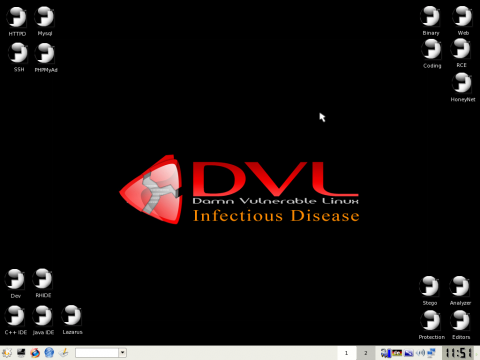 Damn Vulnerable Linux 1.5 "Infectious Disease"