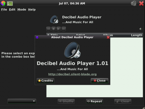 Der Audioplayer Decibel