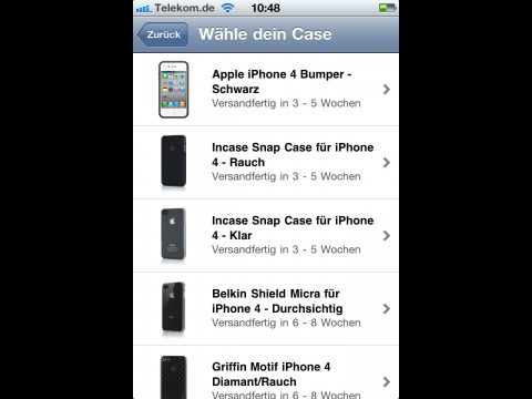 iPhone 4 Case Programm - Bumper...