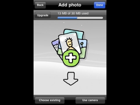 Jalbum-iPhone-Anwendung - Upload