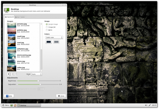 Das Artwork unter Linux Mint Xfce