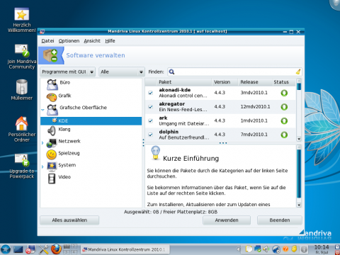 Software kann auch aus dem Internet nachinstalliert werden.