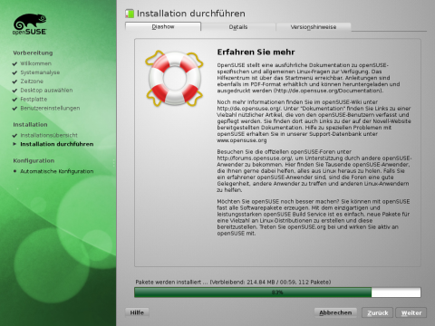 Die Software-Auswahl auf der Installations-DVD ist &uuml;ppig.