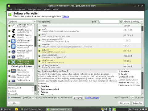 Auch ein Desktop mit Xfce steht zur Verf&uuml;gung.