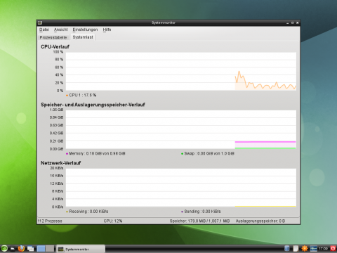 Der schlanke LXDE-Desktop verbraucht nur wenig Ressourcen.