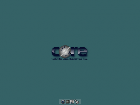 Der Tinycore-Desktop ist &auml;u&szlig;erst schlicht.