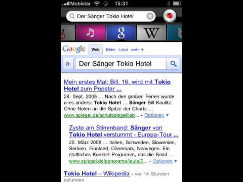 Dragon Search - Suchergebnis in Google