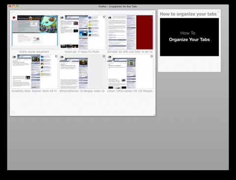 Firefox 4 Beta 4 - Panorama alias Tab Candy