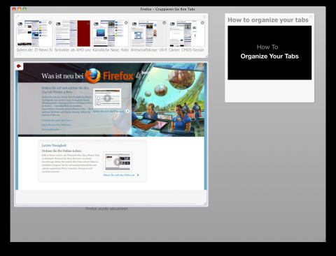 Firefox 4 Beta 4 - Panorama alias Tab Candy