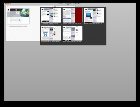 Firefox 4 Beta 4 - Panorama alias Tab Candy