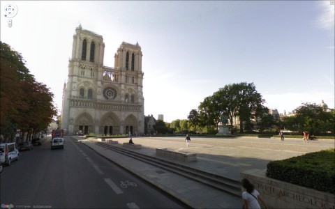 Google Street View: Notre Dame in Paris