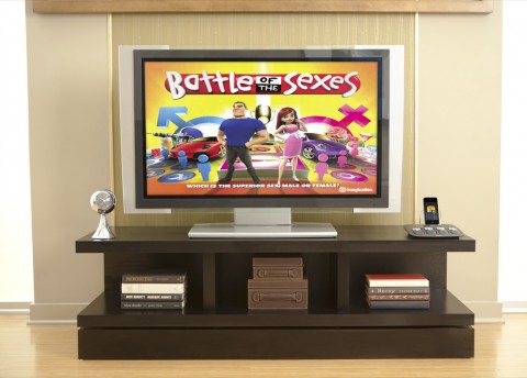 Griffin Partydock neben dem Fernseher