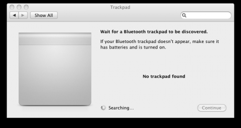 Trackpad-Erkennung