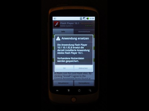 Flash 10.1 f&uuml;r Nexus One