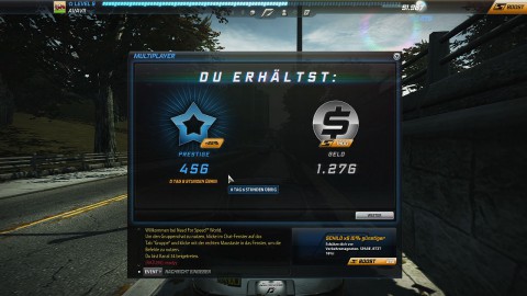 Nach den Rennen hagelt es Erfahrung und Spiele-Dollar.