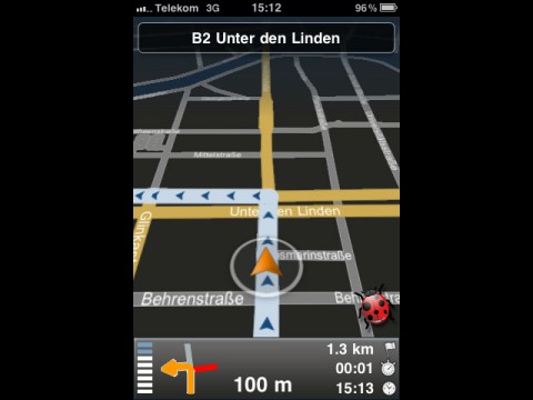 Skobbler 3.0 - Kartendarstellung im Nachtmodus