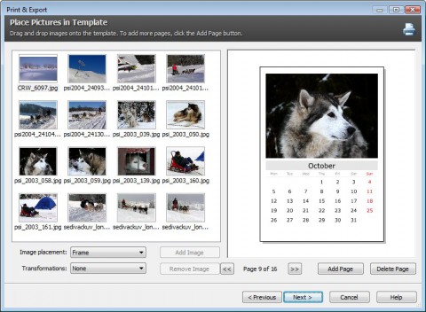 Zoner Photo Studio Pro - Kalenderblatt