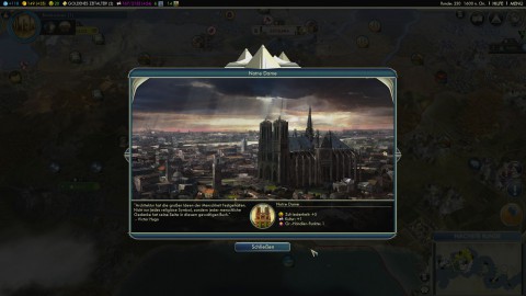 Weltwunder wie Notre Dame werden mit einem Artwork pr&auml;sentiert.