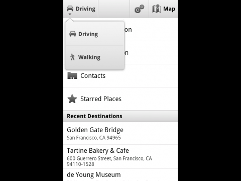Google Maps 4.5 f&uuml;r Android - Routenbeschreibung