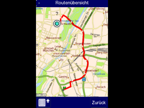 Telmap Navigator - Kartenansicht