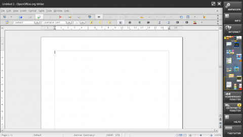 Openoffice.org ist ebenfalls auf dem WeTab installiert.