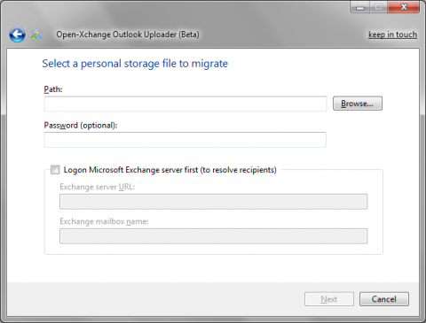 Open-Xchange Microsoft Outlook Uploader