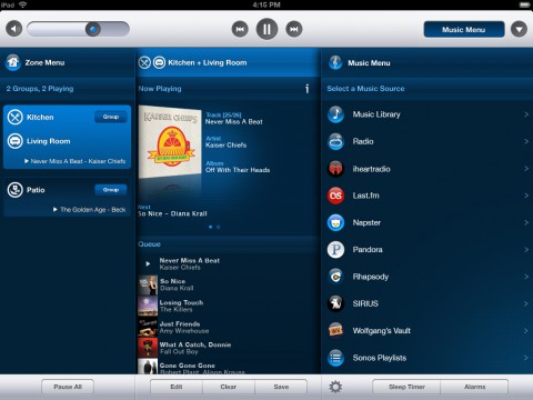 Sonos Controller f&uuml;r iPad