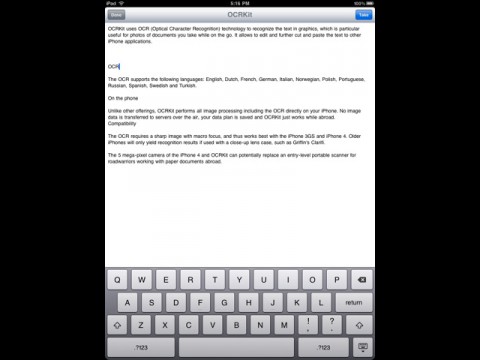 OCRKit Mobile - iPad