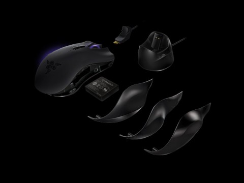Razer Naga Epic mit Akku, Ladestation und Kabel
