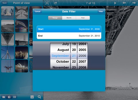 WD Photos Viewer iPad-Version (Datumseingrenzung)