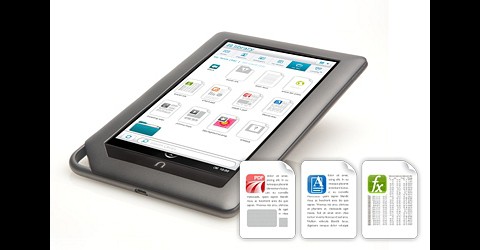 Auf dem Android-Ger&auml;t k&ouml;nnen auch Applikationen installiert werden, wie dieses Office-Programm. Entwickler sollen weitere Apps programmieren (Foto: Barnes & Noble)<br>